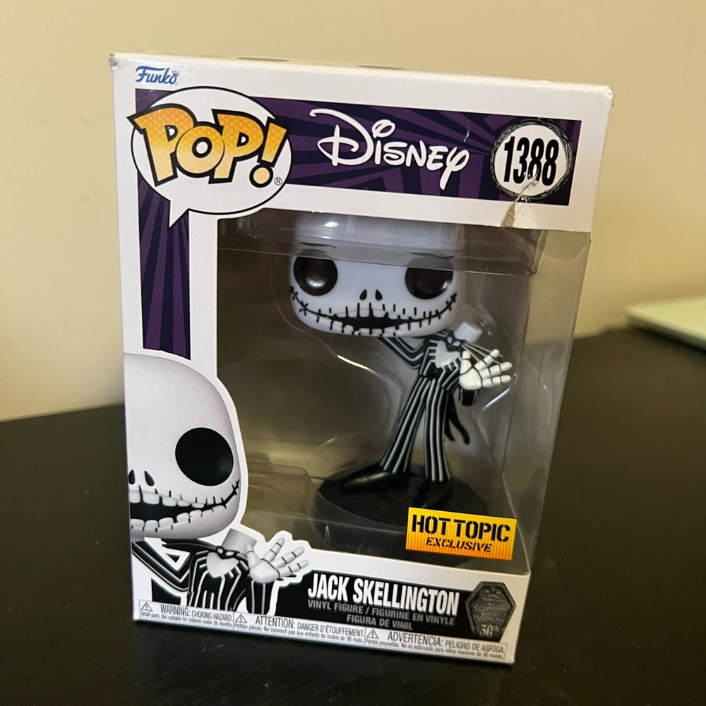 Disney Jack Skellington Funko Pop Figure Hot Topic Exclusive #1388